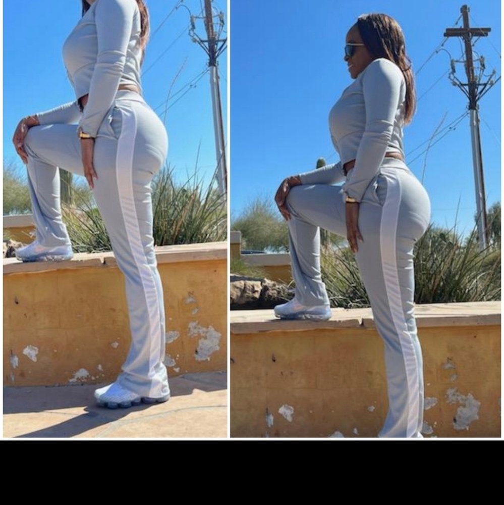 Grey 2 piece jogging suit